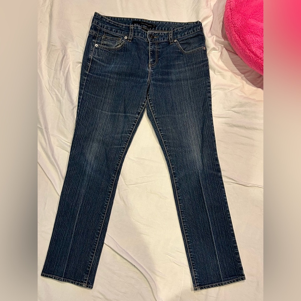 Calvin Klein Dark Blue Straight Leg Jeans